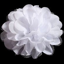 20 pçs/lote Tamanho 12 Centímetros de Flor de Tecido de Fios Chiffon Flores Fontes Do Casamento Flor Artificial Handmade DIY Pano Cabelo Accessoires 2024 - compre barato