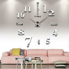 New Clock Watch Wall Clocks Horloge 3D Diy Acrylic Mirror Stickers Home Decoration Living Room Quartz Needle Free Shipping 2024 - buy cheap