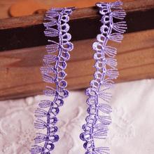Hot Sale 6 Meters Garment Accessories Violet Light Purple Tassel Lace Trim Decoration Materials Fringe DIY Lace Ribbon 1.7cm 2024 - buy cheap