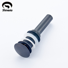 New Oil Rubbed Bronze Bathroom Sink Drain Brass Pop Up Drain Without Overflow 2024 - buy cheap