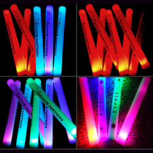 100PCS Multi-color Customized DIY Logo Foam Sticks LED Glow Stick Baton Wands 2024 - buy cheap