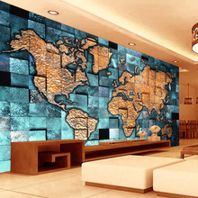Custom Any Size 3D Mural Wallpaper World Map 3D Relief Living Room Sofa Study Backdrop Photo Wall Paper Home Decoration Wall Art 2024 - buy cheap