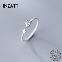 INZATT-Anillo de plata de primera ley y circón para mujer, sortija, plata esterlina 925, Circonia cúbica, zirconia, circonita, zirconita, zirconita, estilo romántico, boda, fiesta, 2019 2024 - compra barato