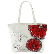 Women Canvas Bag Single Shoulder Shopper Handbag Large Capacity Beach Bag Women Shoulder Handbags Canvas Women Tote bolsa 2024 - buy cheap