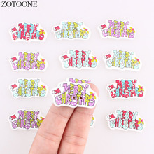 ZOTOONE Letter Christmas Wooden Buttons For Crafts Clothing Diy Handmade Scrapbooking Accessories Sewing Wood Button Scrapbook 2024 - buy cheap