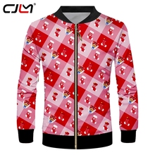 CJLM New Recommend Men's Christmas Zip Jacket 3D Printed Stockings And Gift Boxes Lovers Zipper Coat Oversizend 5XL 2024 - buy cheap