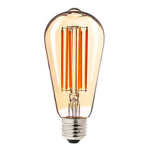 Светодиодная лампа накаливания Эдисона в стиле ретро, E27, ST64, 6 Вт, 2200 к, 110-220 В переменного тока 2024 - купить недорого