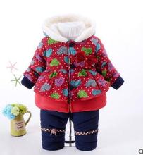 NEW Baby Girls Clothing Set Winter BABY Girl clothes Thick Warm dot Coat+Pants Warm Outerwear cotton Jacket kids Clothing Sets 2024 - buy cheap