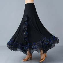 Women Ballroom Dance Costume Long Flamenco Dance skirts new  Modern Standard Waltz tango Dress Spain Dancing Performance Outfits 2024 - buy cheap