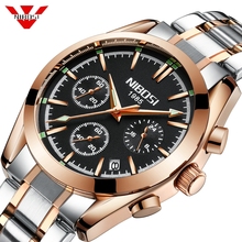 Relogio masculino Relógio De Ouro Dos Homens Moda Sports Quartz Aço Completa Negócios Mens Relógios Top Marca de Luxo Relógio À Prova D' Água relogio Nibosi 2024 - compre barato