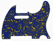 KAISH-golpeador de guitarra, placa de rascado azul/recubrimiento amarilla para TL 3 Ply 2024 - compra barato