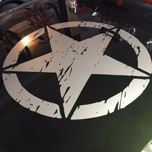 New Army Star Distressed Decal Large 16" Approx Vinyl Military Hood Graphic Body 40CM Sticker Fits For Jeep Fashion Cool#274981 2024 - buy cheap