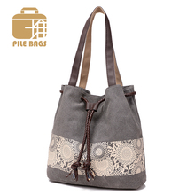 Piler Bucket Bag Floral Handbag Tote Beach Handbags Female Canvas Shoulder Bag Ladies Tote Bags Handbags Women Famous Brand 2019 2024 - buy cheap