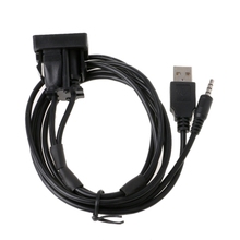 Adaptador de Cable de extensión para coche, montaje empotrado en tablero, puerto USB, 3,5mm, AUX, 1M, nuevo 2024 - compra barato