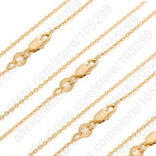 Conjunto de collar de joyería GF, cadenas rellenas de oro amarillo sólido Rolo + cierres de langosta para colgante de 16-30 pulgadas, descuento al por mayor, 50 Uds. 2024 - compra barato