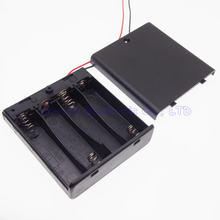Cajas de almacenamiento de pilas AA con 4 ranuras, con interruptor y cubierta, 4x1,5 V, soporte de pilas AA, 50 Uds. 2024 - compra barato