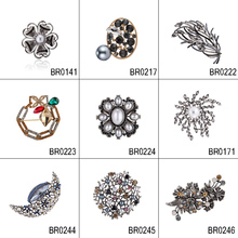 TDQUEEN Women Pins And Brooches Tree Branch Crystal Large Broch Scarf Dress Pin Jewelry Femme Broach 2024 - buy cheap