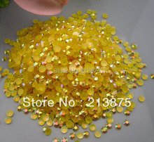Wholesale large quantity 50000pcs Gold yellow Magic color AB jelly 4mm resin rhinestones Mobile stick drill Nail Art SS16 JH4# 2024 - buy cheap