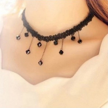 Женский чокер с черными кружевами и бусинами в викторианском стиле стимпанк готическое ожерелье подарок jn529, 1 шт. 2024 - купить недорого