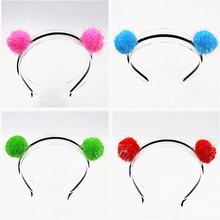 Girls Hairbands cute rabbit ears plush ball big hair head hoop hair accessories for girls Headband headwear 2024 - buy cheap