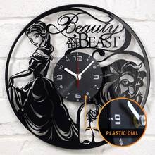 Beleza e Besta Design Moderno Relógio de Parede Relógios de Disco de Vinil Preto Oco Decorativo Clássico CD Relógio Home Decor Silencioso 12 polegada 2024 - compre barato