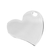 Women Jewelry Love skew Heart Pendant small mini charms blank tags for diy jewelry print  Fashion Gift Stainless Steel 10pcs 2024 - buy cheap