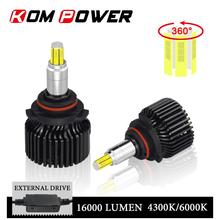 KOM POWER 3D 360° Full Light Car Headlamp Led 9006 HB4 4300K 6000K Head Lamp Diode 9005 HB3 H1 H11 H7 H8 H9 9012 HIR2 16000LM 2024 - buy cheap