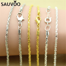 SAUVOO 10pcs/lot Gold Silver Color Bulk Link Chain Lobster Clasp 44cm Long Diy Chain For Charm Bracelet Jewelry Making Findings 2024 - buy cheap
