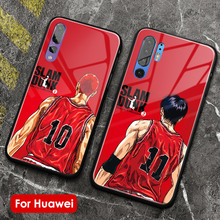 Slam dunk anime macio silicone vidro temperado caso do telefone escudo para huawei honra v companheiro p 9 10 20 30 lite pro plus nova 2 3 4 5 2024 - compre barato