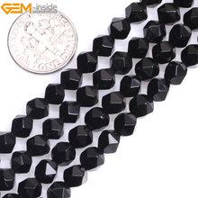 Gem-inside Natural Faceted Beads Of Cambay Black Agates Stone Beads For Jewelry Making Necklace 6-12mm 15inches DIY Jewellery 2024 - buy cheap