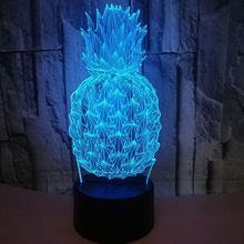 Manufacturers Wholesale Direct Sales Pineapple 3d Lights Pineapple Creative Vision Lights Colorful 3d Night Lights 2024 - buy cheap