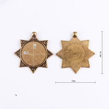 Fit 30x30mm Pendant Single Loop Sun Antique Gold Pendants Setting CabochonCameo Base Tray Bezel Blank DIY Jewelry  Finding 2024 - buy cheap