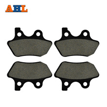 AHL Motorcycle Front + Rear Brake Pads For Harley FLSTF/FLSTFi Fat Boy 2000-2007 Black Semimetal Disc Brake Pad Set 2024 - buy cheap