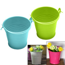 Garden Balcony Succulent Plant Flowerpot MIni Metal Hanging Pots  Home Office Decor Iron Bucket with Handle 2024 - buy cheap