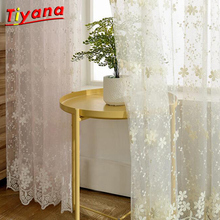 Linen White Embroidered Voile Curtain for Living Room Bedroom Bay Window Terraces Finished Curtain Tulle WP058 *30 2024 - buy cheap