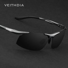 Veithdia-gafas de sol polarizadas de aluminio para hombre, lentes semisin montura de marca de diseñador para conducir, accesorios para gafas 2024 - compra barato