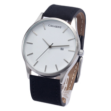 Classy 4.0cm Quartz Watch For Men Black Leather Silver Color Case Simple Men's Wrist Watches Man Waterproof Date reloj hombre 2024 - buy cheap
