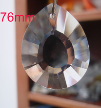 Lustre de cristal transparente com 6 modos e 76mm, peça em forma de peça para lustre pingente de cristal aaa-alta qualidade 2024 - compre barato
