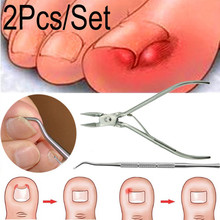 New 2PCS/Set Ingrown Toe Nail Correction Nippers Clipper Cutters Dead Skin Dirt Remover Paronychia Podiatry Pedicure Care Tool 2024 - buy cheap