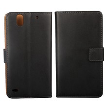 1PCS Drop Shipping Black Genuine Leather Slot Stand Skin Case for Sony Xperia C4 E5303 E5333 with ID Card Holder Phone Case 2024 - buy cheap