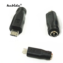 Kebidu 5,5*2,1 к Micro usb-коннектор с портом Jack для микро-5Pin DC Мощность Зарядное устройство адаптер конвертер разъема для ноутбука/Планшеты/мобильный телефон 2024 - купить недорого