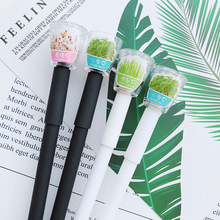 Creative Garden Grow Grass Gel Pen Cute 0.5 mm Black Ink Signature pen office School writing Supplies Stationery gift 2024 - buy cheap