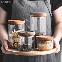 NOOLIM Glass Sealed Cans Kitchen Food Storage Tank Coffee Beans Grain Dried Fruit Tea Snack Transparent Storage Jar With Lid 2024 - buy cheap