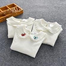 Infant Baby Toddler School Girls Long Sleeve White Shirt Blouses Cotton Kids Clothing Girls T Shirts Children Tops Tee JW6826 2024 - buy cheap