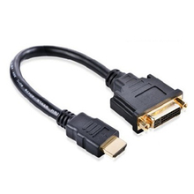 30 cm HDMI a DVI 24 + 5 Cable adaptador negro M/F HDMI macho a hembra DVI Video cable adaptador para PC HDTV LCD DVD 2024 - compra barato