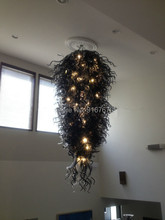 Free Shipping UL/CE LED Bulb Modern New Large Lobby Crystal Glass Ceiling Lamp 2024 - buy cheap