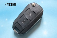 CYCTEM Clearance!!! Car Modified Key Cover Casing 2 Buttons Folding Remote Key Shell Fob Case Fit For Peugeot 307 407 HU83 Blade 2024 - buy cheap