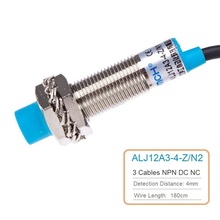 Interruptor de Sensor de proximidad inductivo M12, 3 Cables, NPN, CC, NC, ALJ12A3-4-Z/N2 2024 - compra barato