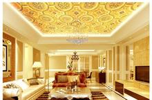 Papel tapiz de murales en 3d, papel tapiz decorativo clásico y elegante personalizado, papel tapiz de techo CENIT dorado 2024 - compra barato