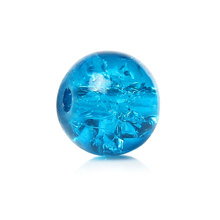 Doreen Box hot-  200 PCs Blue Crackle Glass Round Beads 6mm Findings (B04183) 2024 - buy cheap